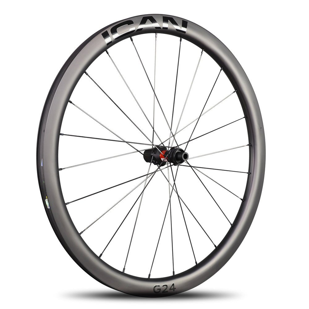 ICAN carbon 700C G24 gravel wheels with DT Swiss hub 